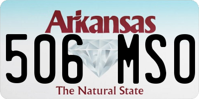 AR license plate 506MSO