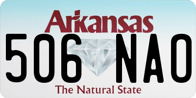 AR license plate 506NAO