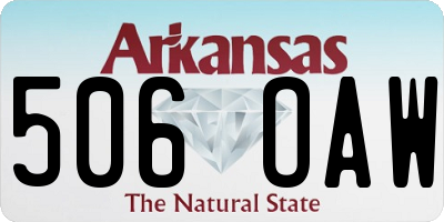 AR license plate 506OAW