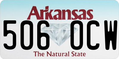 AR license plate 506OCW
