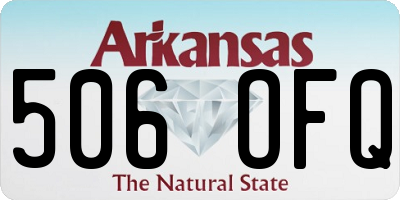 AR license plate 506OFQ