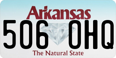 AR license plate 506OHQ