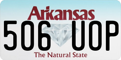 AR license plate 506UOP