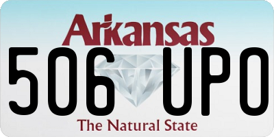 AR license plate 506UPO
