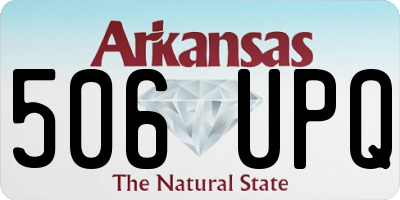 AR license plate 506UPQ