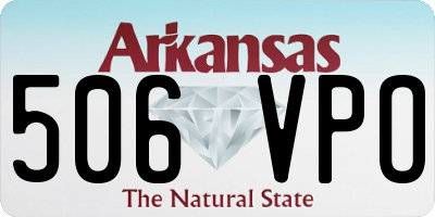 AR license plate 506VPO
