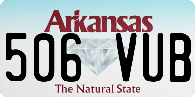 AR license plate 506VUB