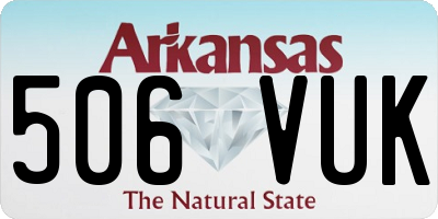 AR license plate 506VUK