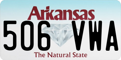 AR license plate 506VWA
