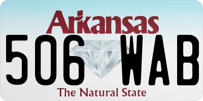 AR license plate 506WAB