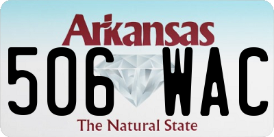 AR license plate 506WAC