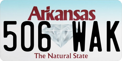 AR license plate 506WAK