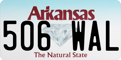 AR license plate 506WAL