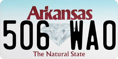 AR license plate 506WAO