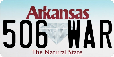 AR license plate 506WAR