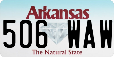 AR license plate 506WAW