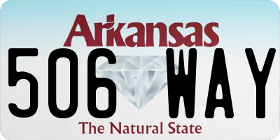 AR license plate 506WAY
