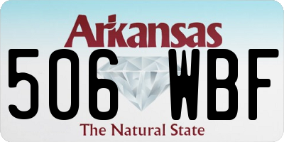 AR license plate 506WBF