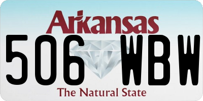 AR license plate 506WBW