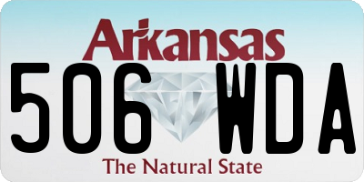 AR license plate 506WDA