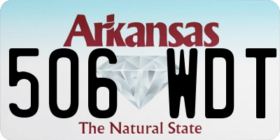 AR license plate 506WDT