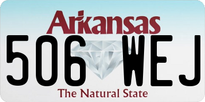 AR license plate 506WEJ