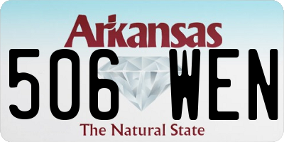 AR license plate 506WEN