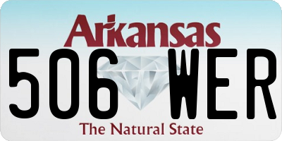 AR license plate 506WER