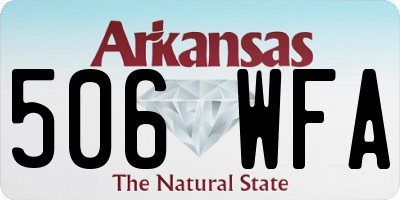 AR license plate 506WFA