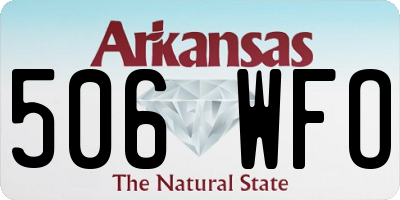AR license plate 506WFO