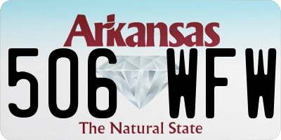 AR license plate 506WFW