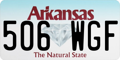 AR license plate 506WGF