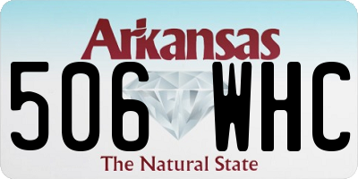 AR license plate 506WHC