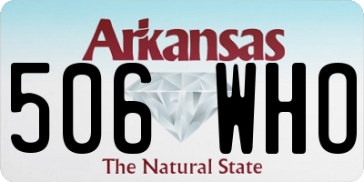 AR license plate 506WHO