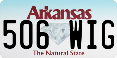 AR license plate 506WIG