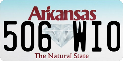 AR license plate 506WIO