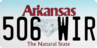 AR license plate 506WIR