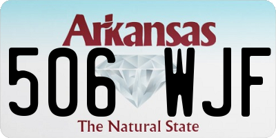 AR license plate 506WJF