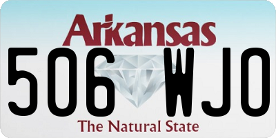AR license plate 506WJO