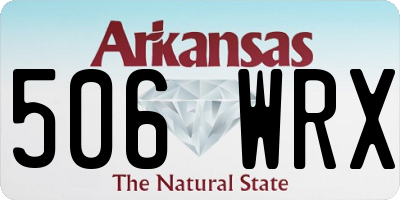 AR license plate 506WRX