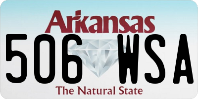 AR license plate 506WSA
