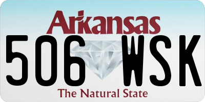 AR license plate 506WSK