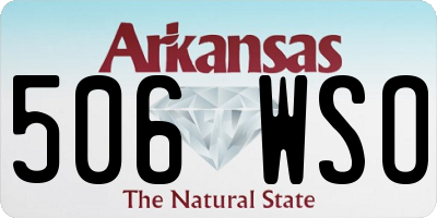 AR license plate 506WSO