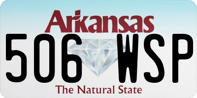 AR license plate 506WSP