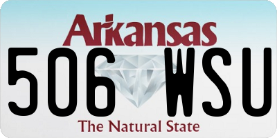 AR license plate 506WSU