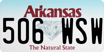 AR license plate 506WSW