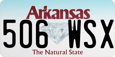AR license plate 506WSX