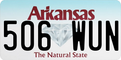 AR license plate 506WUN