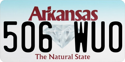 AR license plate 506WUO