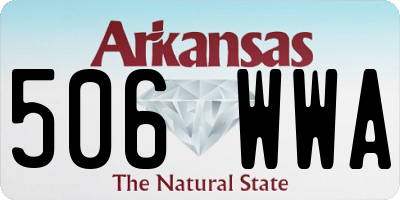 AR license plate 506WWA